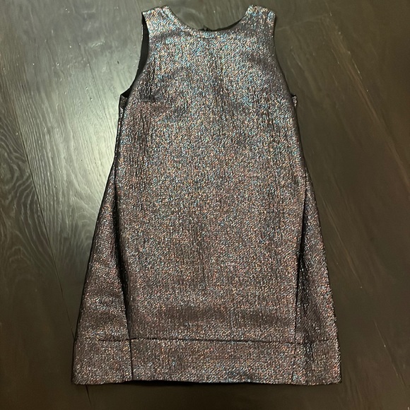 Club Monaco black/multi-color shimmery shift dress in size 0. - Picture 1 of 3